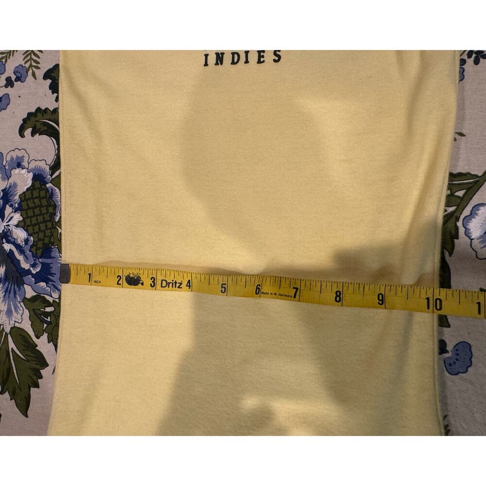 Y2K Barth French West Indies Yellow Tank 2000s American Apparel OS 100% Cotton - Picture 12 of 13